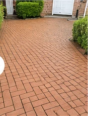 Illustrative driveway after pressure cleaning